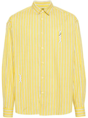 Jacquemus Yellow La Chemise Simon Striped Shirt