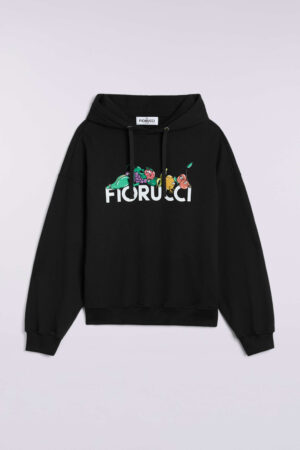 MENSWEAR | FIORUCCI Unisex Fruit Logo Hoodie Black