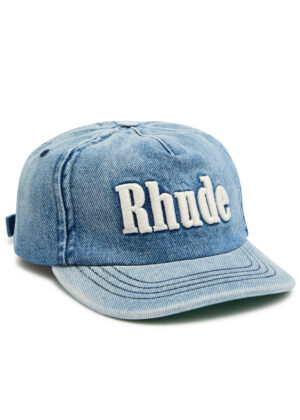 RHUDE Logo-embroidered denim cap