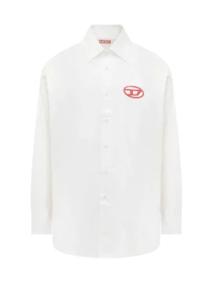 MENSWEAR | Diesel Logo Embroidered Buttoned Shirt