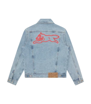 ICE CREAM RUNNING DOG DENIM TRUCKER JACKET – LIGHT WASH BLUE