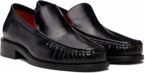 Acne Studios Black Leather Loafers