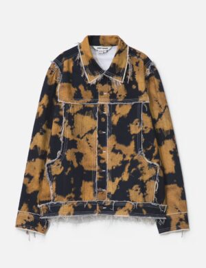 Dhruv Kapoor Bleached Effect Raw Edge Denim Jacket