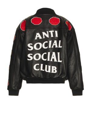 Anti Social Social Club Metal Leather Varsity Jacket