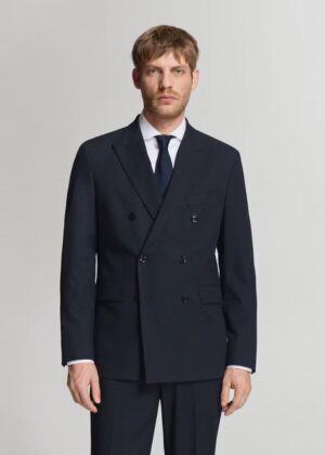 MENSWEAR | MANGO Monaco double-breasted slim-fit suit jacket