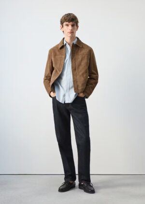 MENSWEAR | MANGO leather jacket with pockets