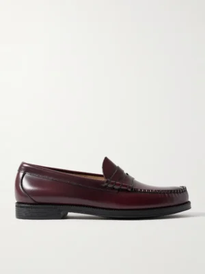MENSWEAR | G.H. BASS Glossed-Leather Penny Loafers