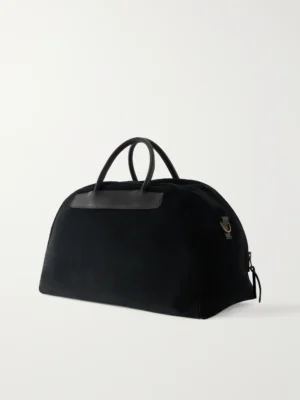 MENSWEAR | Leather-Trimmed Suede Weekend Bag